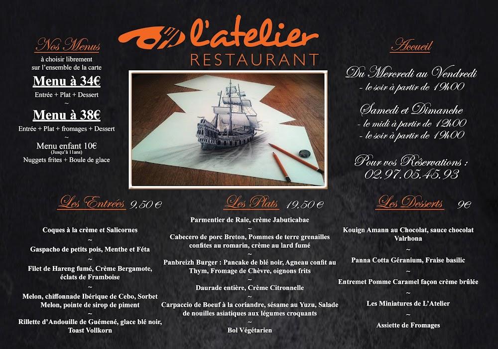 L'Atelier Restaurant Port-Louis - Menu Image 1